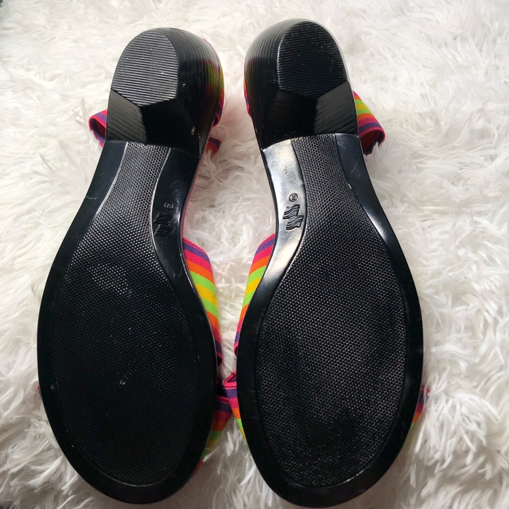 San Miguel Neon Pink Elastic Sandals Mexico - Picture 4 of 4